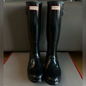 HUNTER BOOTS - Women's Tall Back Adjustable Gloss Rain Boots